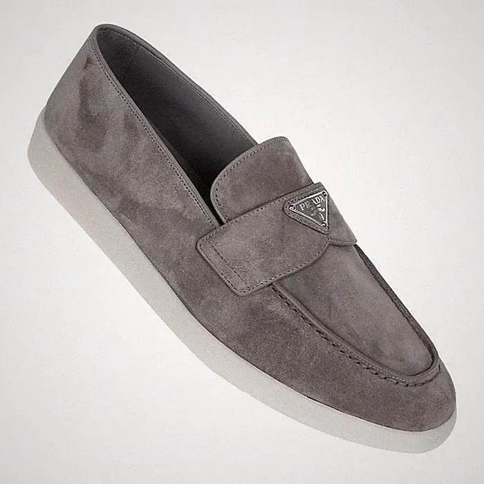 Prada Triangle Logo Wildleder Halbschuhe 74151517 [U]