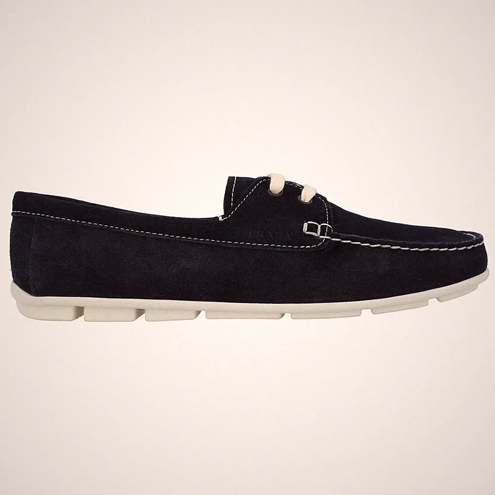 Prada Wildleder-Loafer In Schwarz Damenschuhe