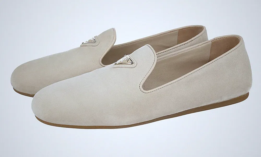 PRADA Wildleder Loafer Mokkasins - 1S272N - Beige - NEU - 37,5