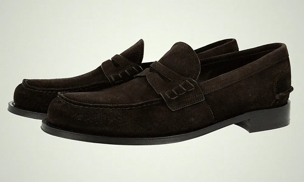 PRADA Wildleder Penny Loafer Business Schuhe - 2DB191 - Ebano - NEU
