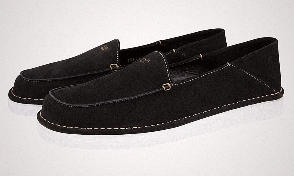 PRADA Wildleder Slip-on Loafer - 2DF088 - Schwarz - NEU - 11 45