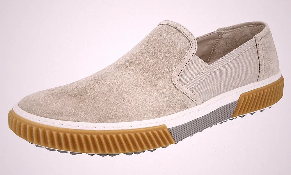 PRADA Wildleder Stratus Slip-On Sneaker Loafer 4D3168 Beige NEU - 7,5 41,5