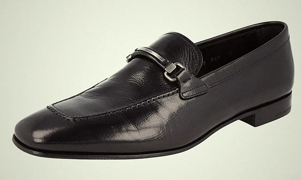 PRADA Ziegenleder Loafer Business Schuhe - 2DB082 - Schwarz - NEU - 8 42