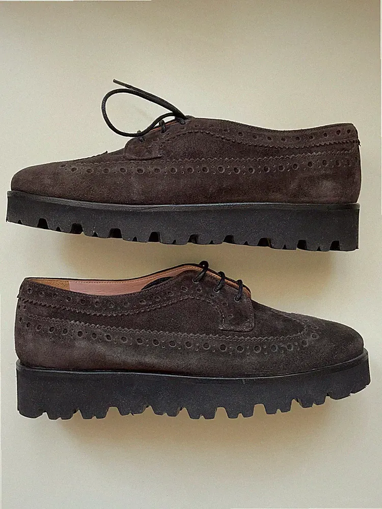 Pretty Loafers Budapester Halbschuhe Gr. 39 dunkelbraun Plateausohle neu