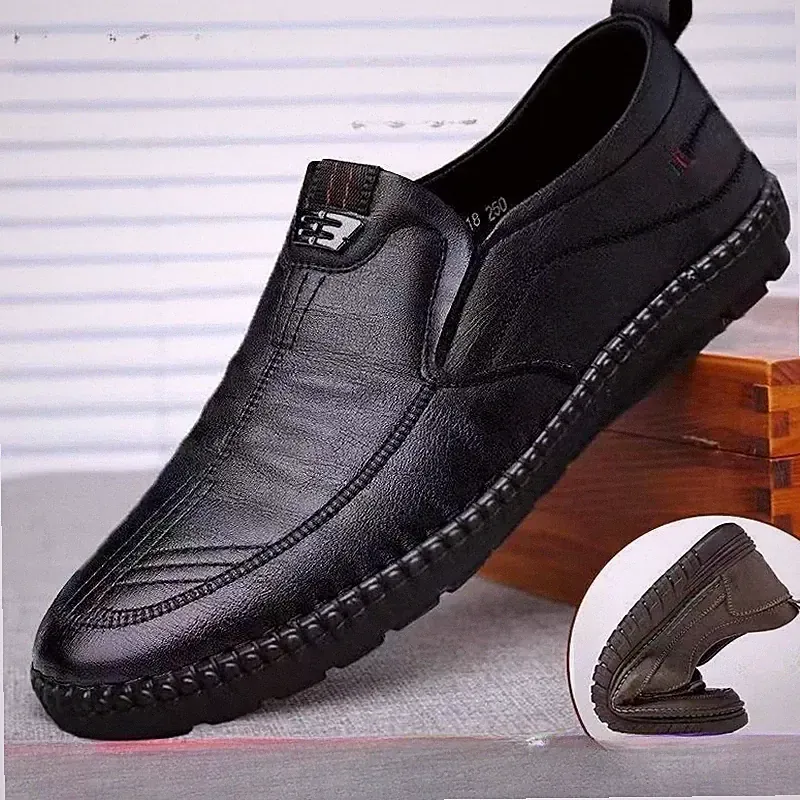 PU-Leder Halbschuhe, für Herren, weich, lässig, zum Anziehen, hochwertig