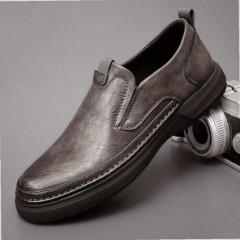 PU Leder Halbschuhe, Vintage für Herren, lässig weich, hochwertig.