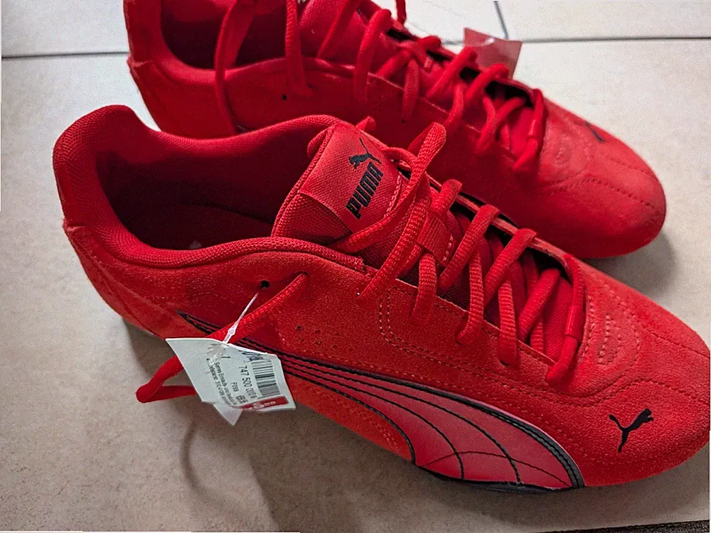 PUMA Herren Sneaker Sportschuh Low Top Schnürung rot/schwarz EU 40,5 UK 7