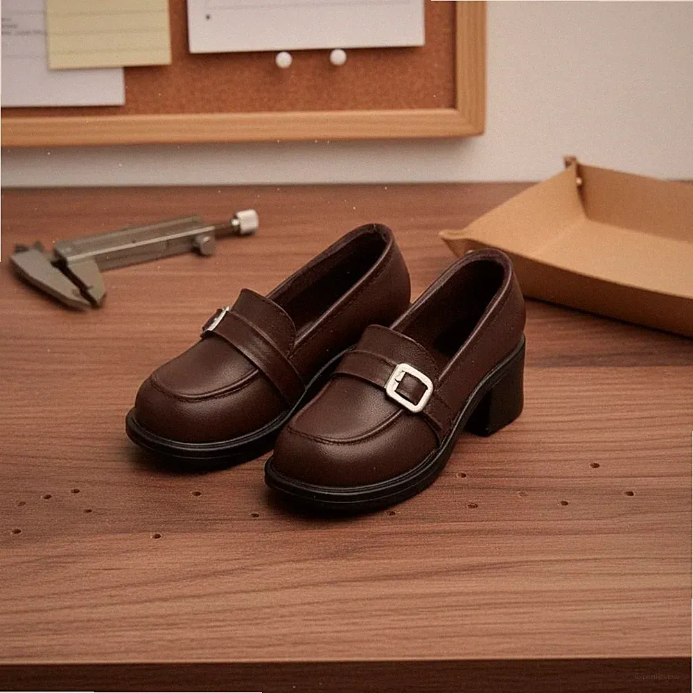 Puppen-Loafer runde Schuhspitze Miniatur Puppenschuhe präzise Passform