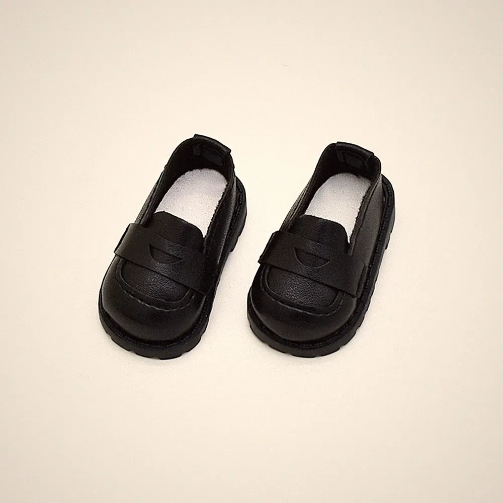 Puppen-Loafer Runde Spitze Dollenschuhe mit Nähten