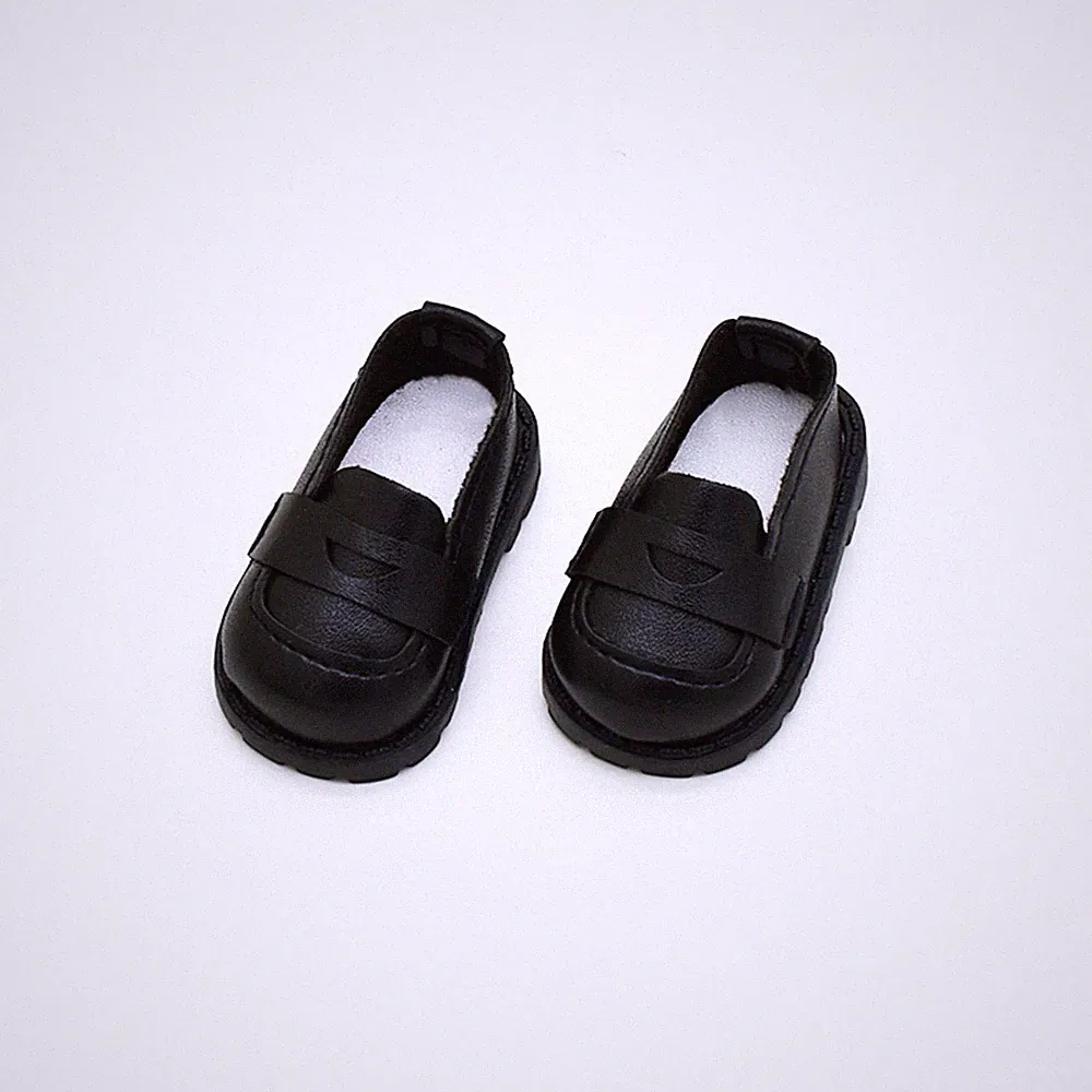 Puppen-Loafer zum hineinschlüpfen Miniatur-Loafer runde Spitze