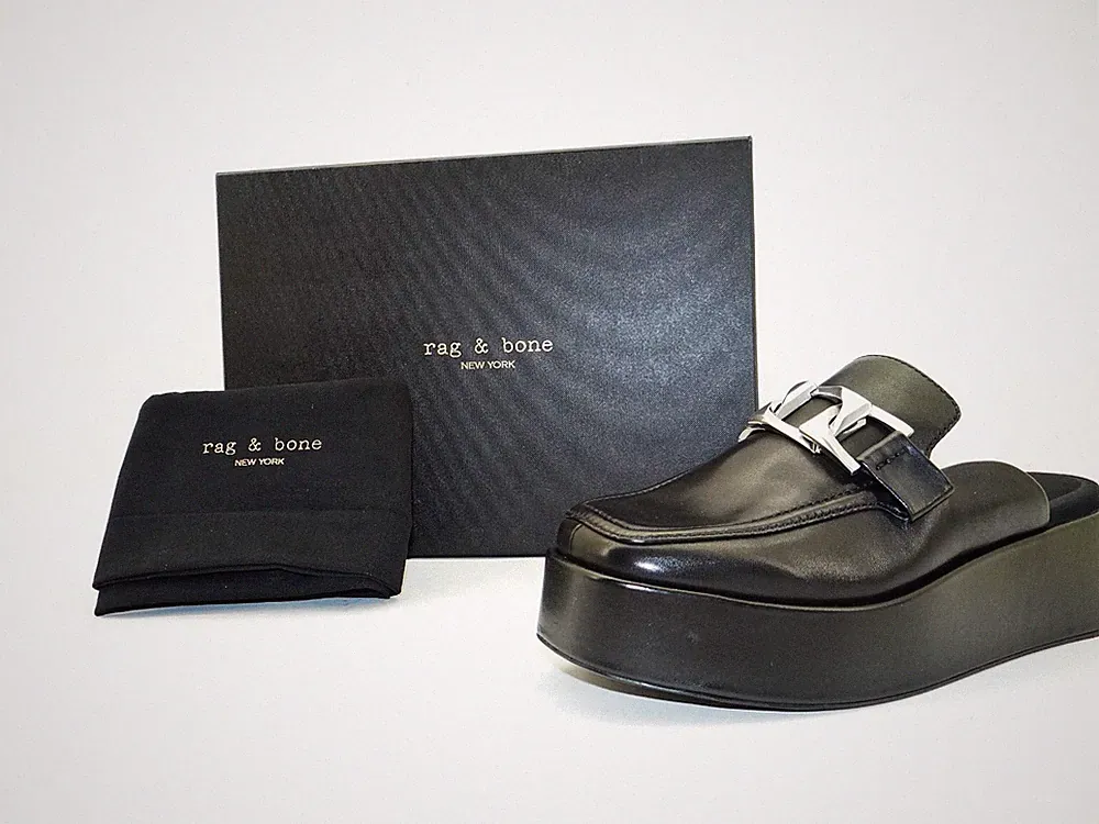 rag & bone LOGAN LOAFER Damen Plateau Pantoletten Sandalette Sandalen Schuhe 40
