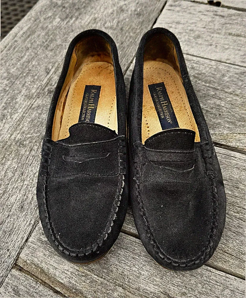💙Ralph Harrison💙 Slipper Loafer Mokassin Damen Gr. 39,5 Blau
