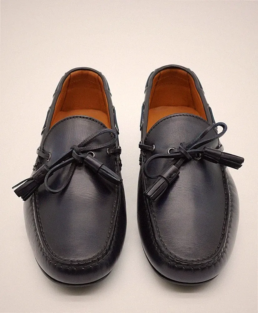 Ralph Lauren Purple Label Halbschuhe Navy Blau Harold Tassel UK 8 US 9 EU 42 17083G