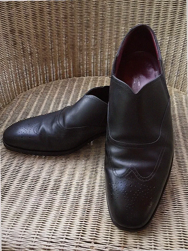 Ralph Lauren Purple Label „Lazy Man“ Side-Gore Brogue Loafer, Maker Edward Green
