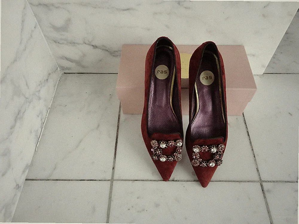 Ras Ballerina Loafer Slipper NEU Gr.38,5 braun traumhaft schön,elegant u.bequem