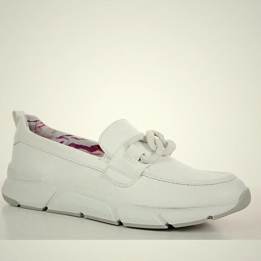 Relife Damen Graue Leder Loafer Freizeit 5717-23703-01