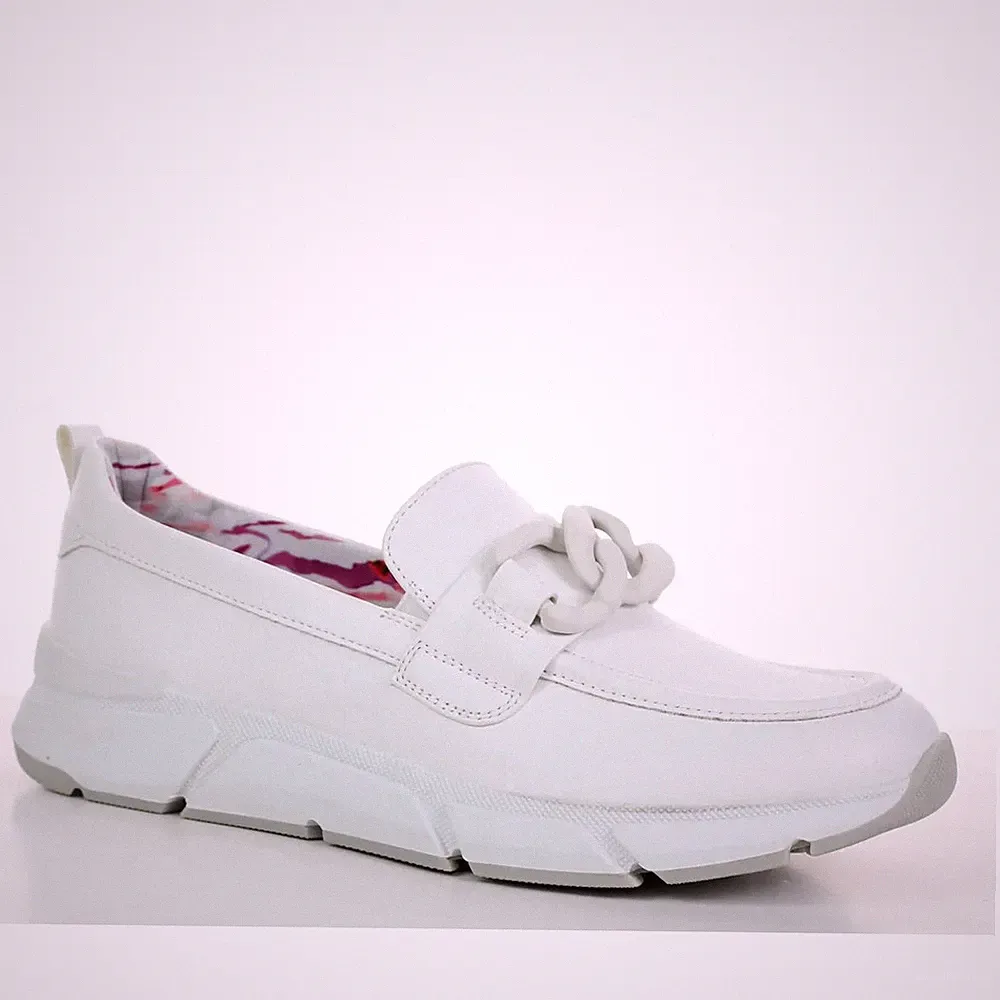 Relife Damen Graue Leder Loafer Freizeit 5717-23703-01