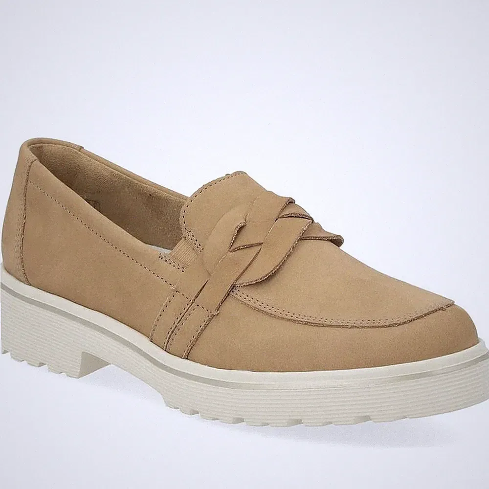 Remonte Damen Beige Wildleder Loafer Freizeit D1H01-60
