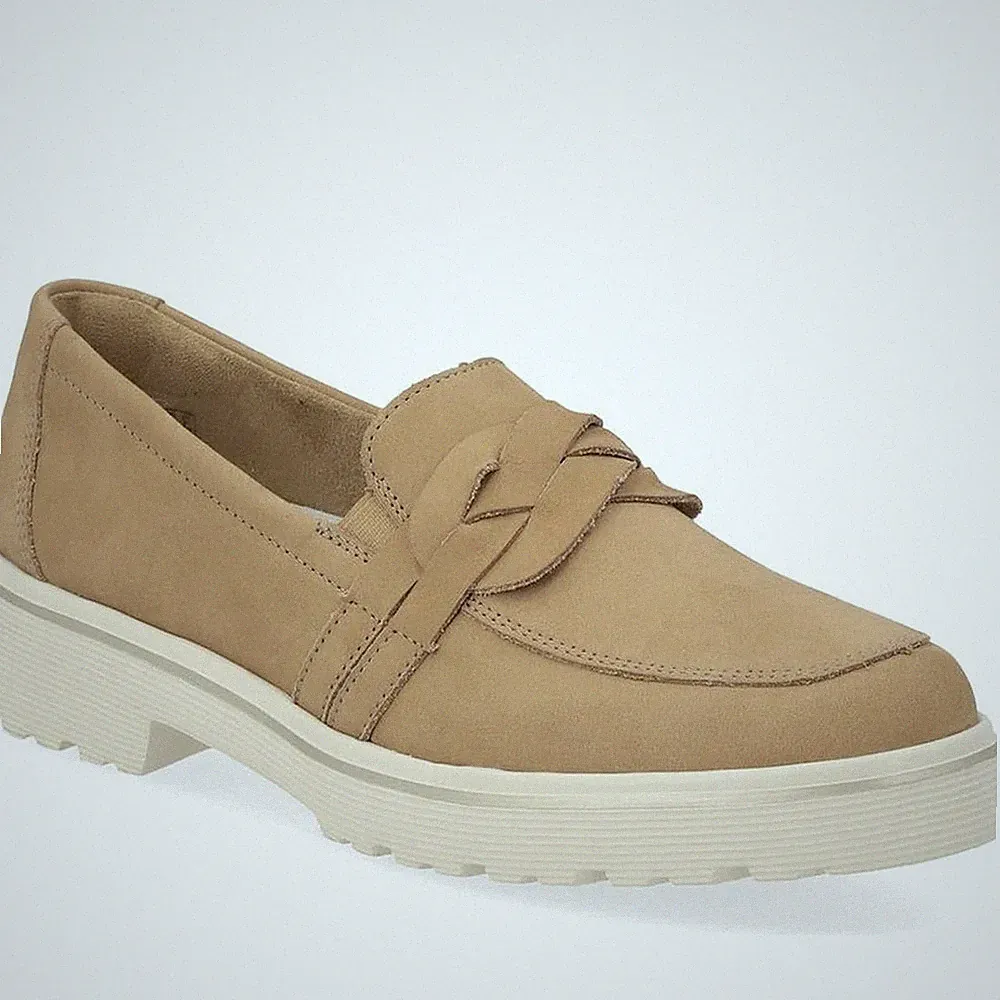 Remonte Damen Beige Wildleder Loafer Freizeit D1H01-60