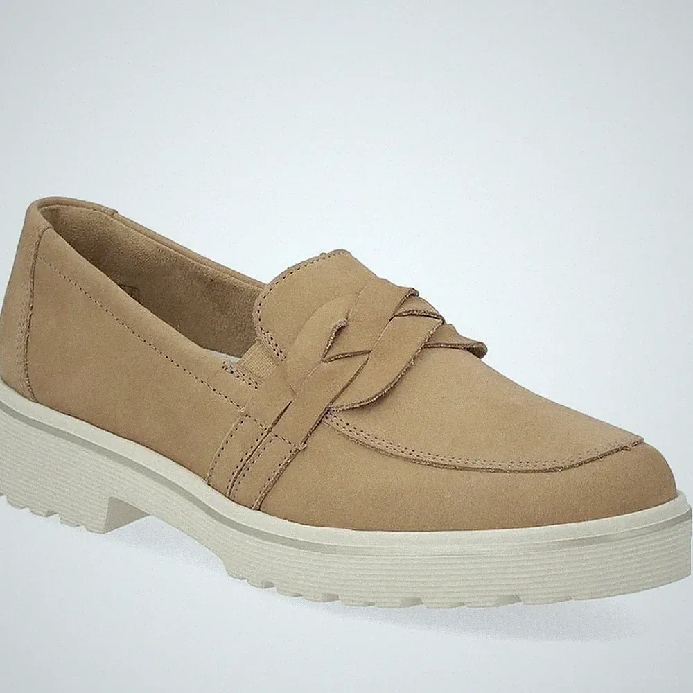 Remonte Damen Beige Wildleder Loafer Freizeit D1H01-60