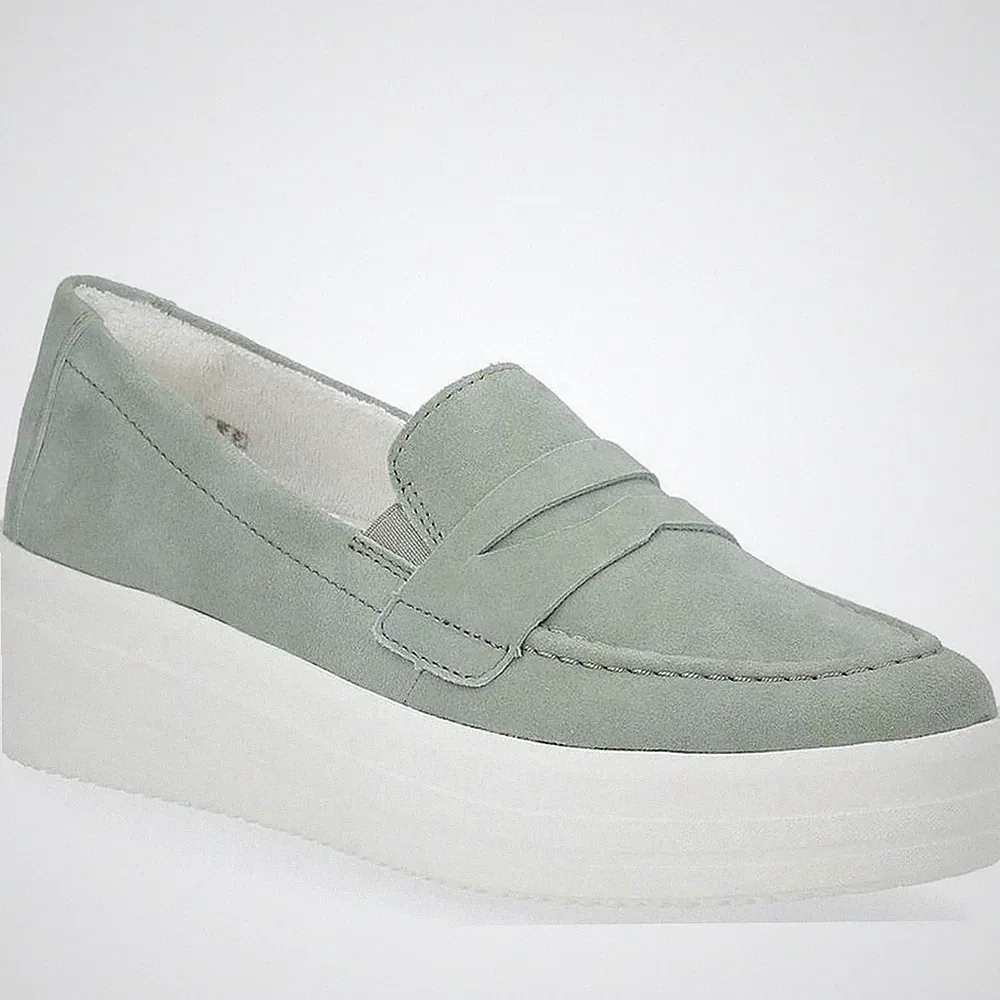 Remonte Damen Grüne Wildleder Loafer Freizeit D1C05-52