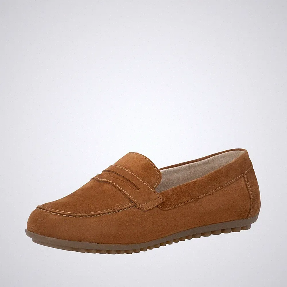 REMONTE Damen Loafer Slipper braun D3K00-22 weiches Leder lose Einlage