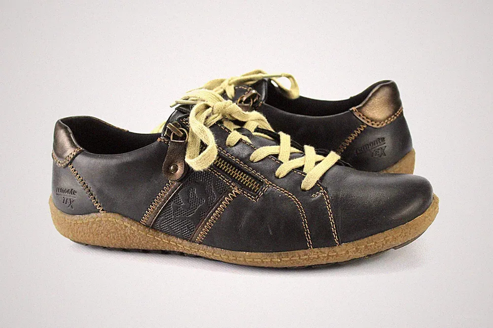 Remonte Gr.43 Damen Halbschuhe Slipper Sneaker Loafers Leder Braun TOP R 391