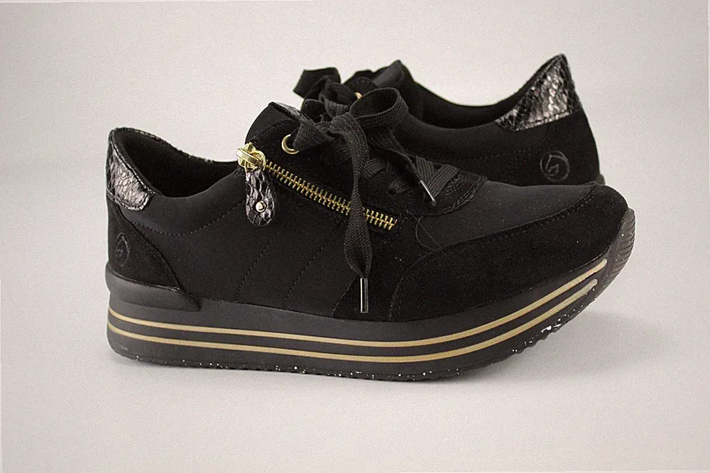 Remonte Soft Gr.40 Damen Halbschuhe Slipper Sneaker Loafers Schwarz TOP T 774