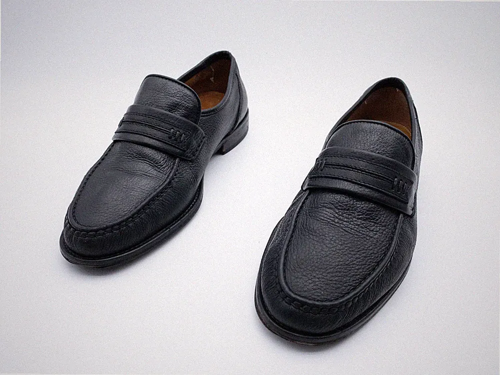 REMUS Herren Slipper Halbschuh Loafer Schlupfschuh schwarz Gr 45 EU Art 31201-98