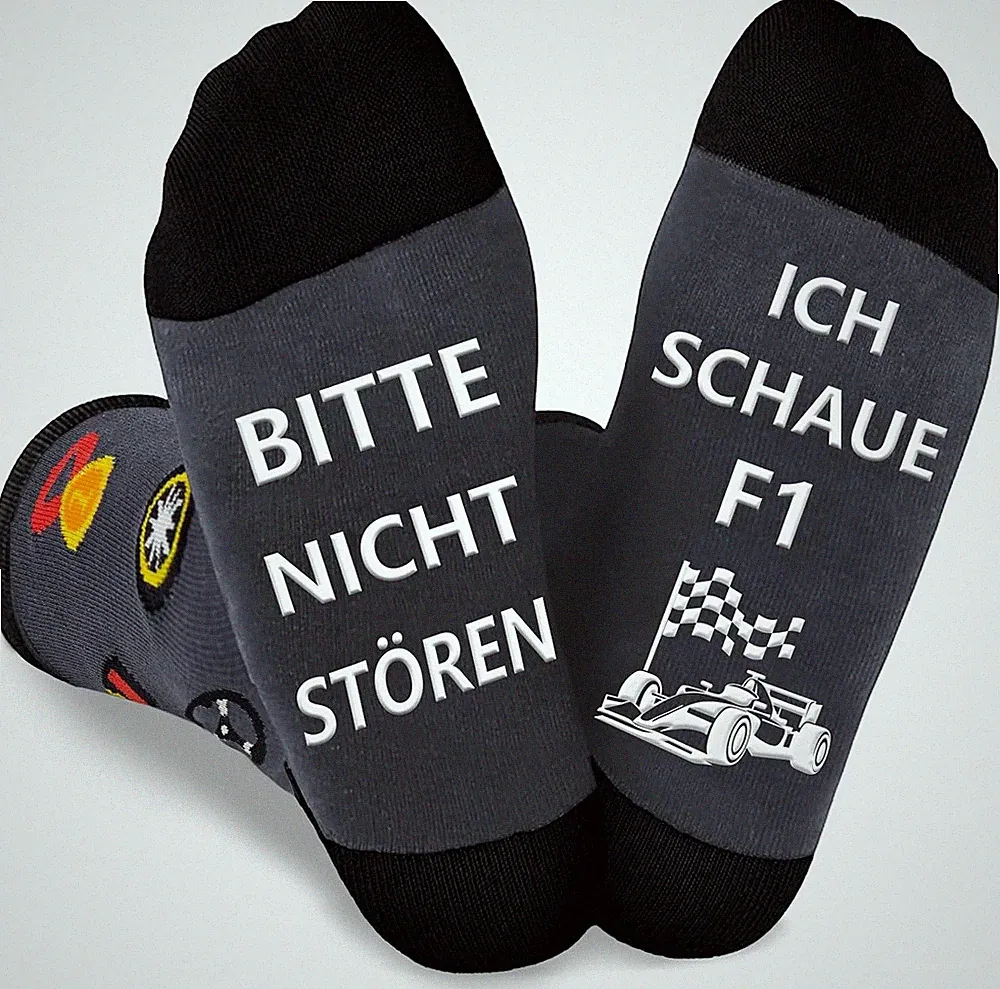Rennwagen/Sportwagen Neuheitssocken, F1 Fun Socken Geschenke für Männer