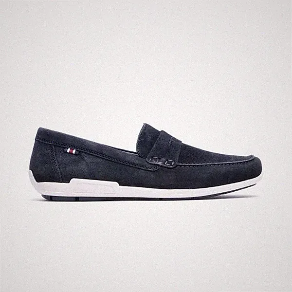 Rieker 09050 Herren Wildleder Slipper Leicht Freizeit Blau Halbschuhe