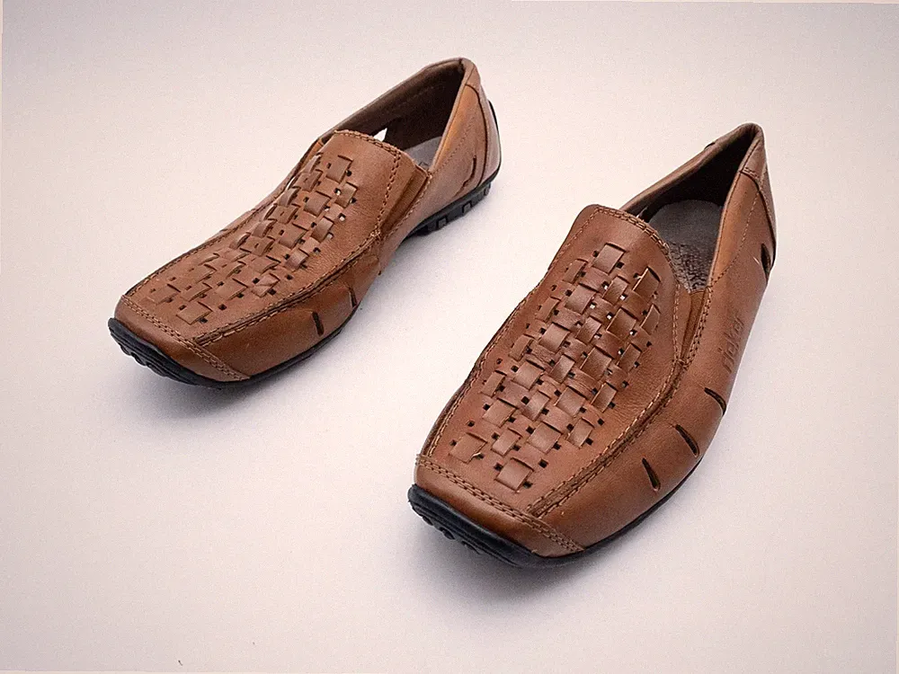 rieker Damen Slipper Loafer Sommerschuh Leder Braun Gr. 41 EU Art. 39198-50