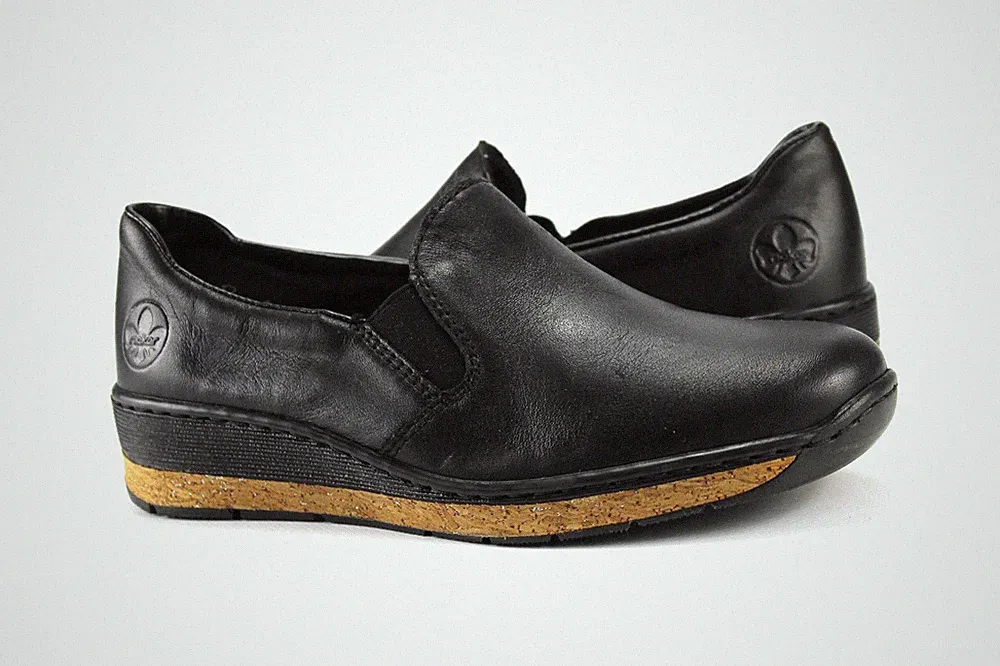 Rieker Gr.38 Damen Comfort Halbschuhe Ballerinas Slipper Loafers WIE NEU T 813