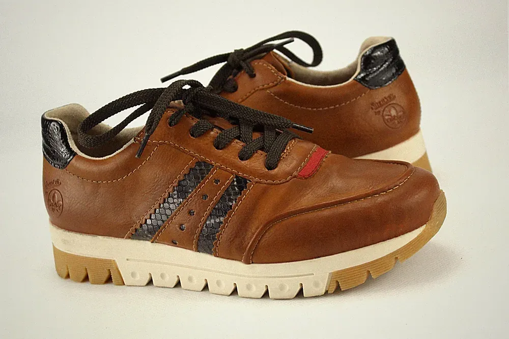 Rieker Gr.39 Damen Halbschuhe Slipper Sneaker Loafers Braun TOP P 336