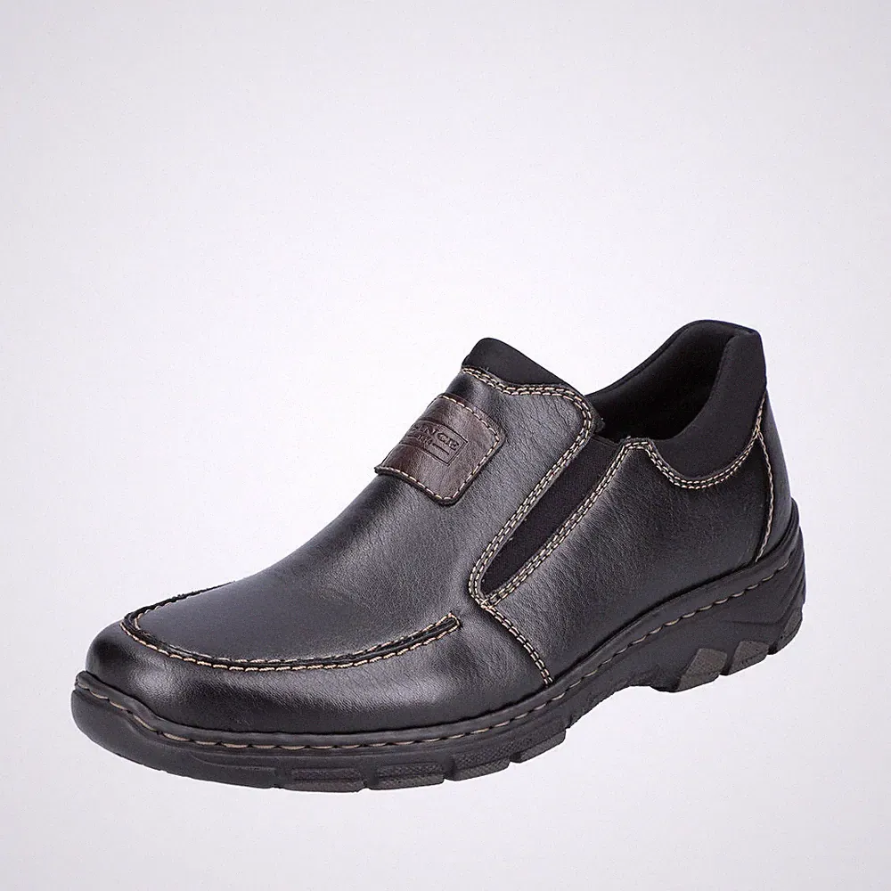 Rieker Herren Halbschuh Slipper Schwarz Schuhe 19961-03