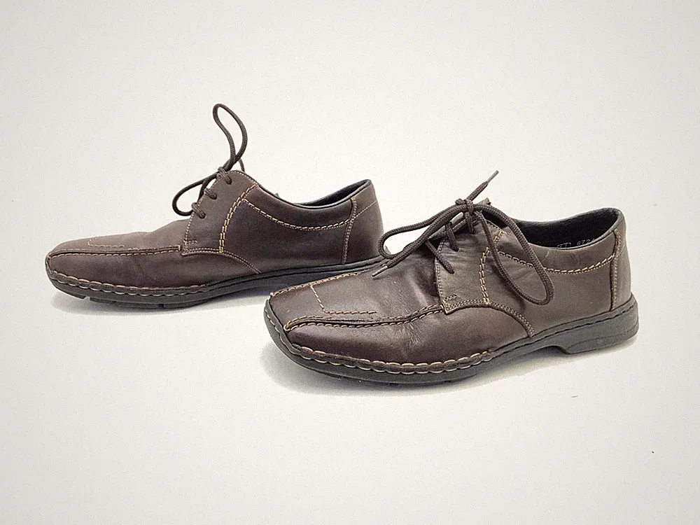 Rieker Herren Halbschuhe Schnürer Loafers Comfort Braun Gr. 41 (UK 7)