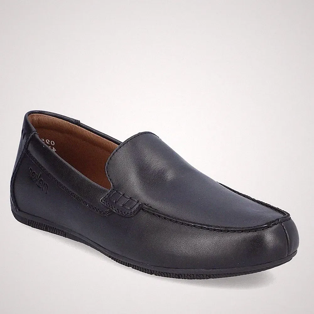 Rieker Herren Schwarze Leder Loafer Elegant 09557-00