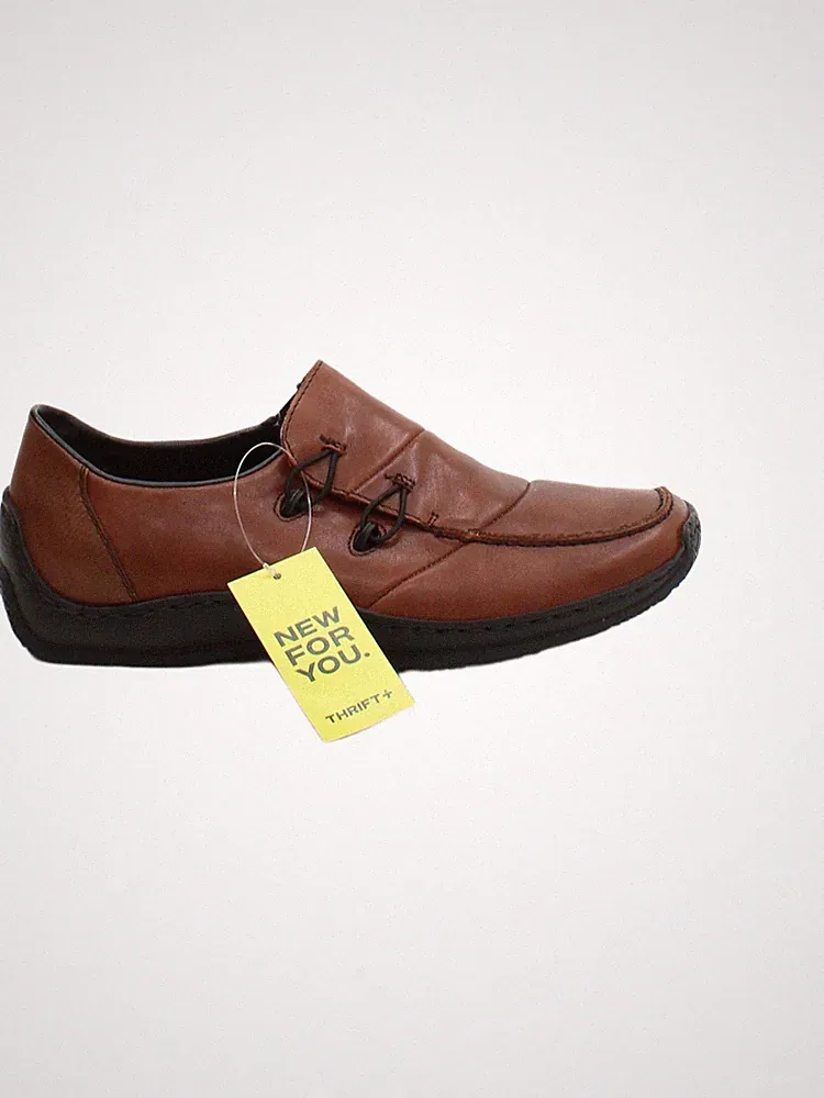 Rieker Herrenschuhe UK 6 Braun 100% Leder Halbschuh