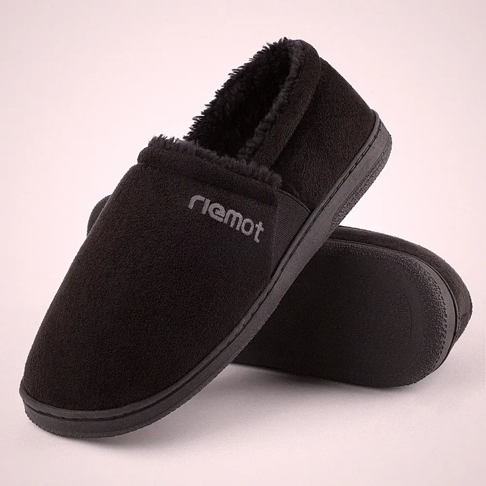 riemot Herren Mokassin Hausschuhe Winter Warme Pantoffeln Memory Foam Hausschuh