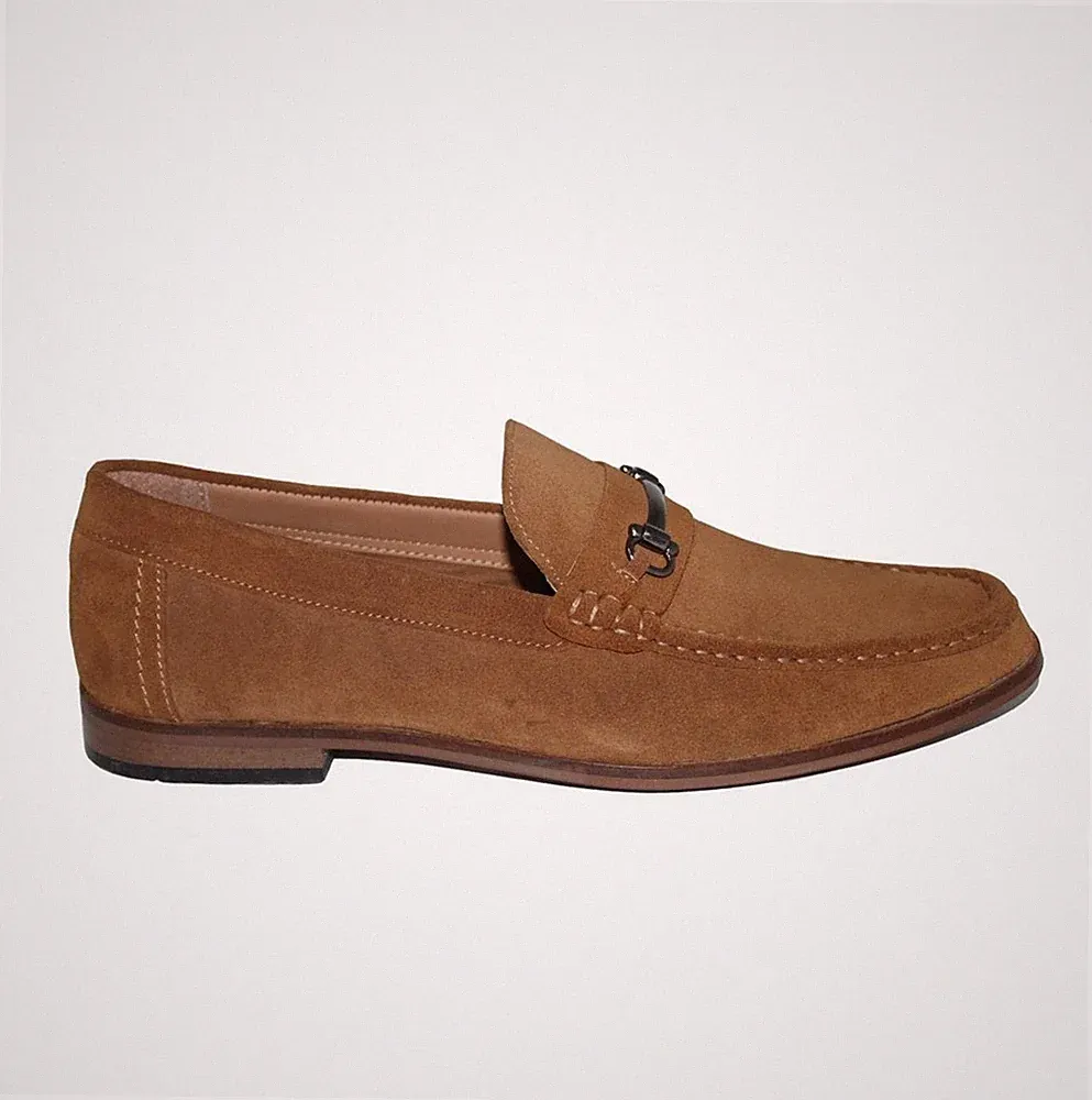 Roamers M595 Herren Leder Slipper Komfort Business Keilabsatz Halbschuhe