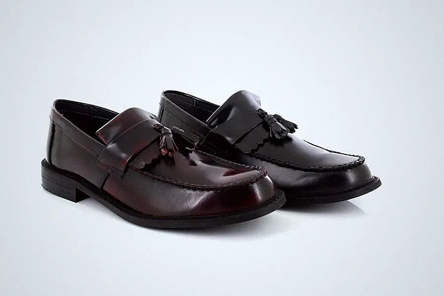 Roamers M900 Skinhead poliertes Leder Quaste Halbschuhe