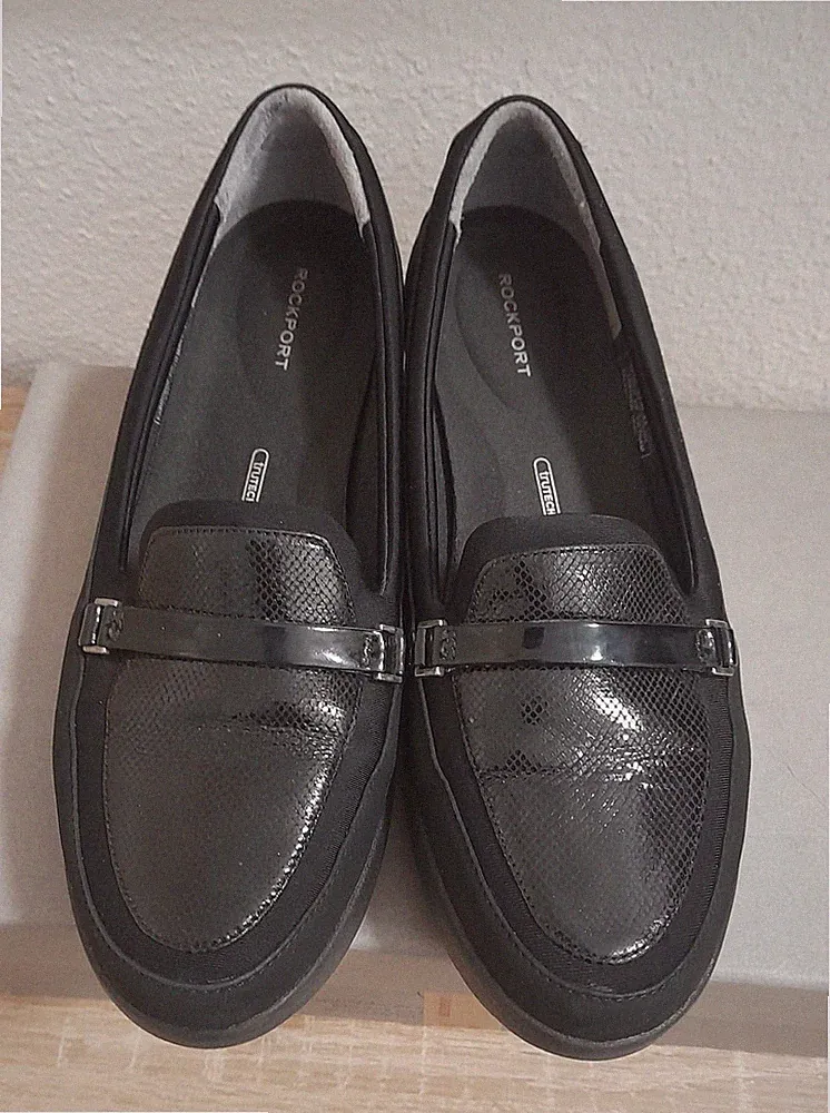 Rockport Damen Schuhe Loafer Flacher Slipper Mokassin schwarz Gr. 37,5