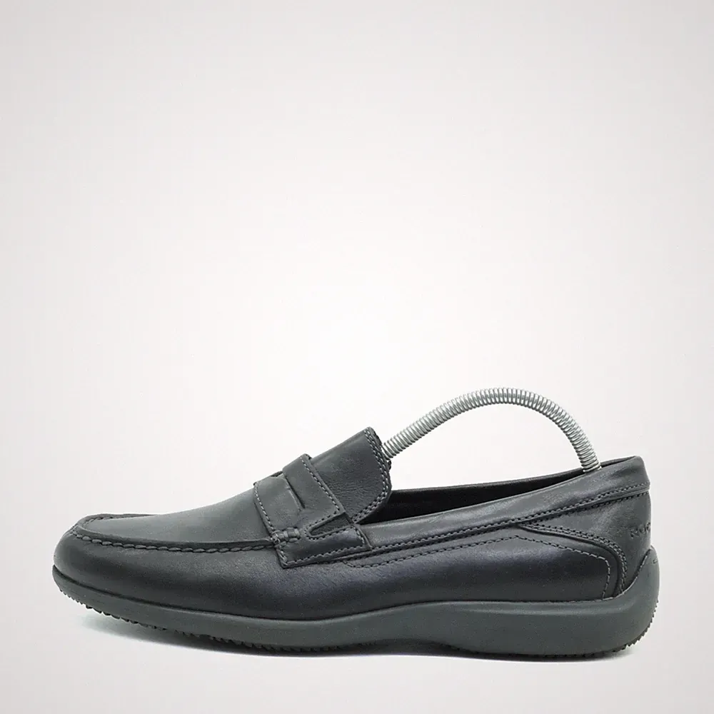 Rockport Damen TruTech Loafer Slipper Schwarz Leder Dämpfung Mokassin EU 40