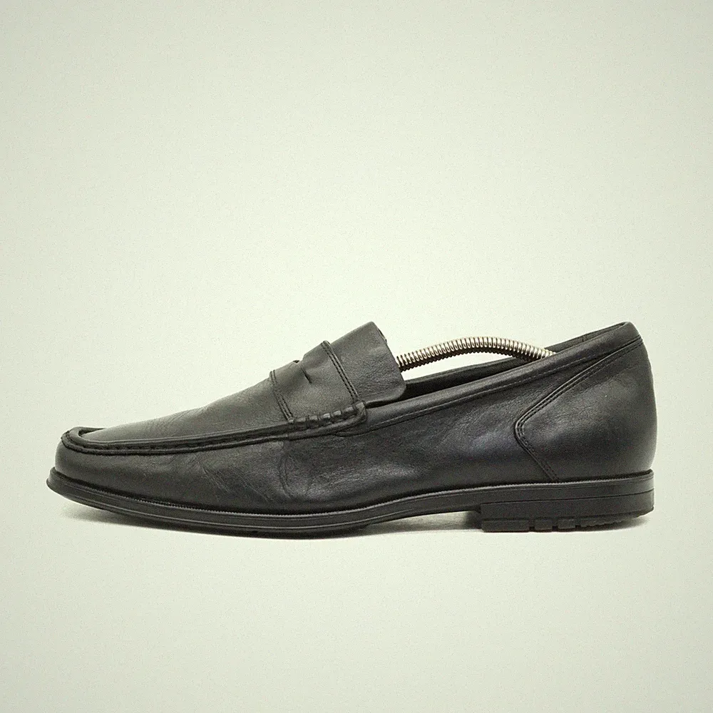 Rockport Herren K59379 Businessschuhe Schwarz Echtleder adiprène Slipper EU 44