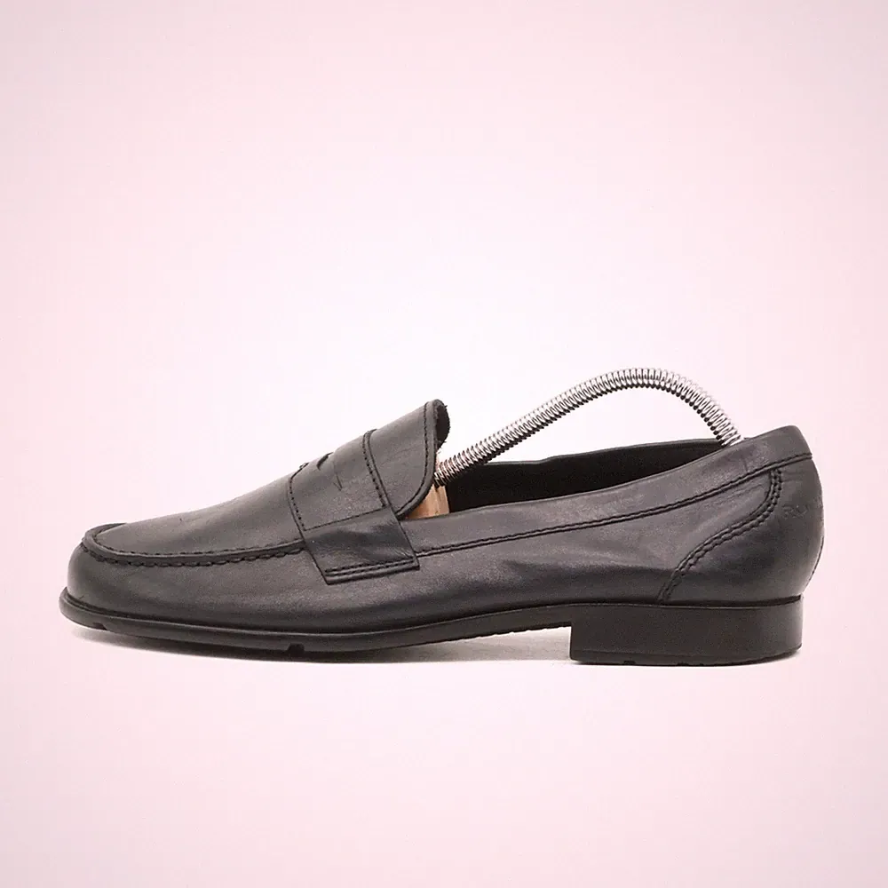 Rockport Herren M76443 Slipper Schwarz Leder Komfortsohle Loafer EU 44