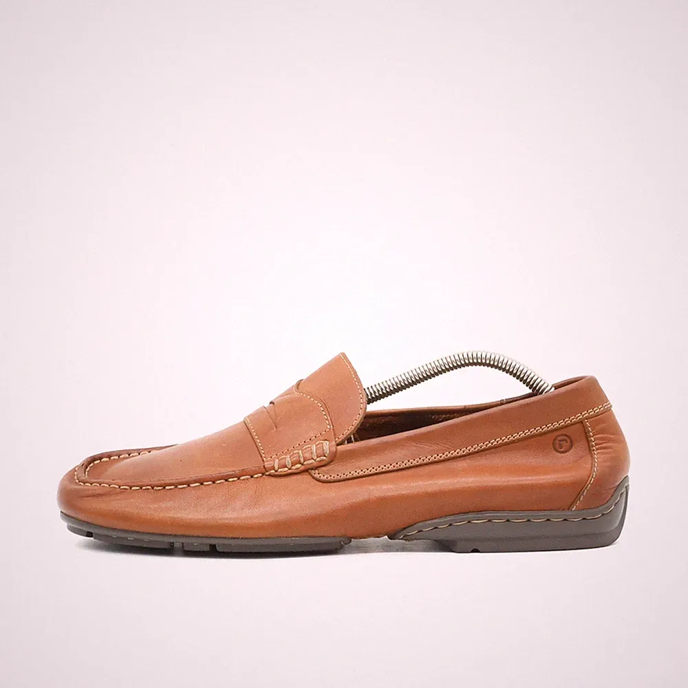 Rockport Herren Penny Loafer Slipper Braun Leder Bequem, W Classic EU 43