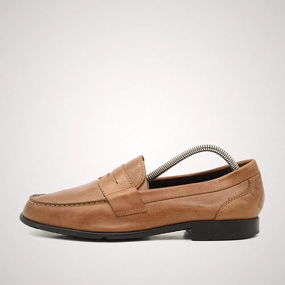 Rockport Herren Slipper EU 42 M76444 Braun Leder truTECH Walkability Loafer