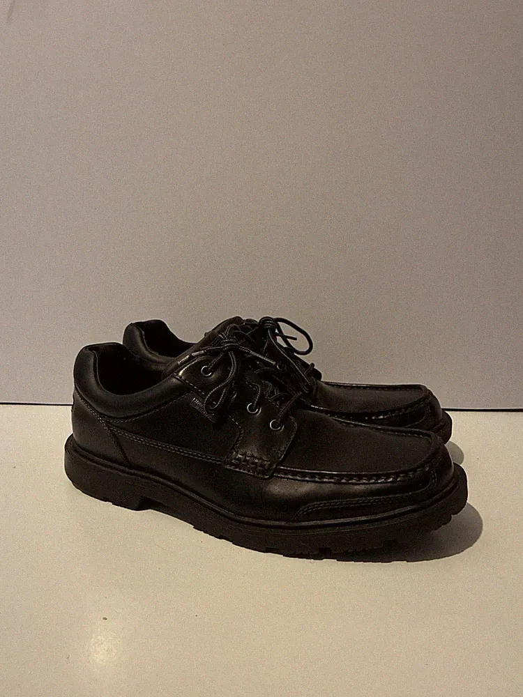 Rockport Hydro-Shield Dockers | Herren Größe 10 | Glacier Oxford | Schwarz Leder