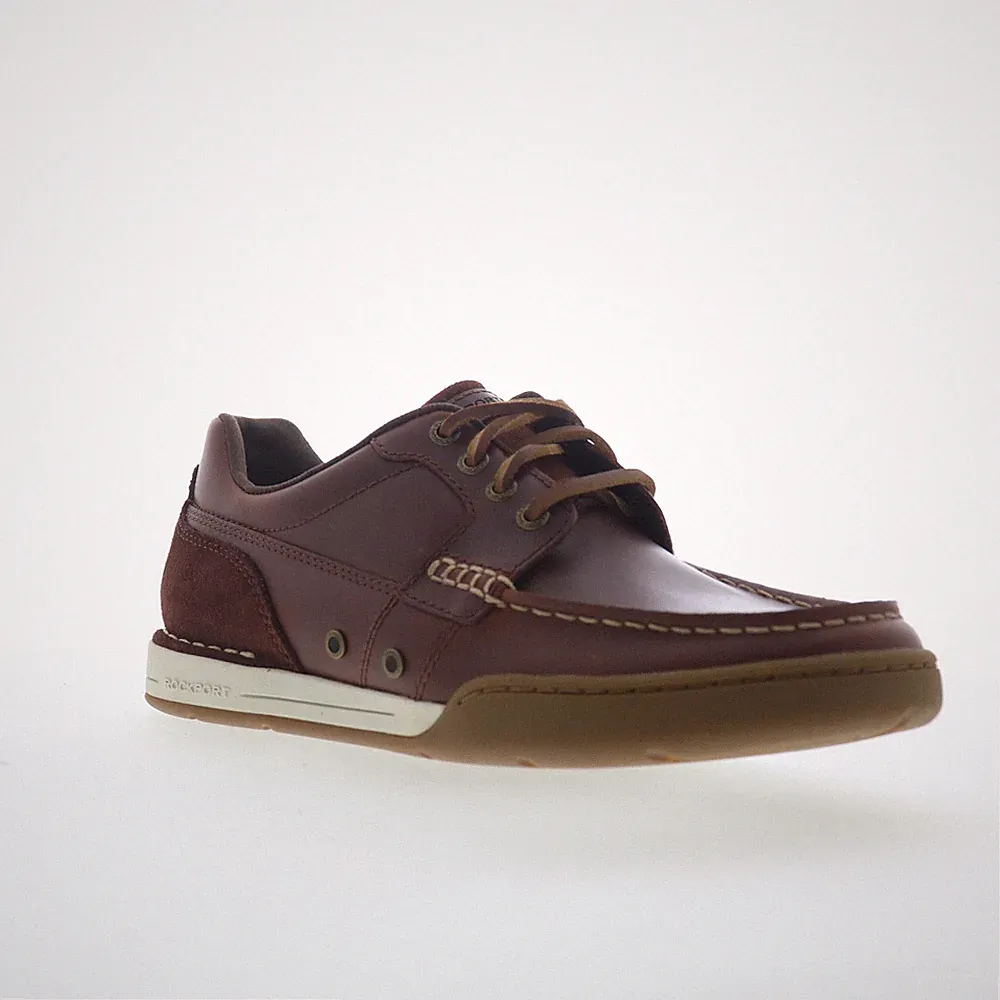Rockport Wentworth Mens Brown Suede Lace Up Loafers & Slip Ons Boat Shoes