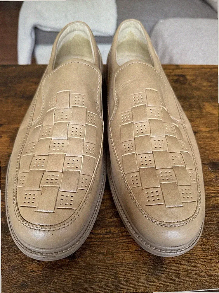 Rohde Men's Leather Loafers Shoes Size 46. 13US. BEIGE Like New